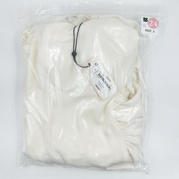 Cinq á Sept Jovette 1 Shoulder Cocktail Midi Dress White Ivory 2 XS Mermaid - Picture 5 of 7